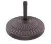 80 lbs. HDPE Round Patio Umbrella Base Free Standing Heavy Duty Base Water and Sand in Dark Brown