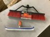 17 in. Swimming Pool and Spa Brush & 24 in. High Power Multi-Surface Industrial Grade Push Broom Head