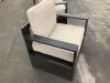 5-Piece Modern Outdoor Aluminum Armrest Iron-Back Sofa and Chair Set with Beige Cushions - Scratch & Dent - 10
