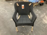 StyleWell Eastlake Black Wicker Outdoor Stack Lounge Chair