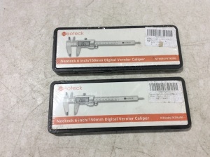 Lot of (2) Neoteck 6" Digital Vernier Calipers