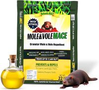 Nature's MACE Mole & Vole Mace Mole Repellent 22 lb Granules Mole Deterrent For Yard, Lawns, Keep Moles Out of Garden, Castor Oil, Vole Repellent Outdoor, Plant & Pet Safe