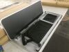 VINGLI 39.5W x 34.5H 2-Tier Portable Bar Table with Black Skirt - 2