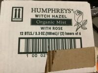 12 bottles of Alcohol-Free Witch Hazel Toner Mist with Rose 3.30z