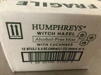 12 bottles Alcohol-Free Witch Hazel Toner Mist with cucumber 3.3oz