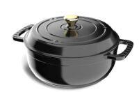 5 qt Enameled Cast Iron Round Dutch Oven in Black