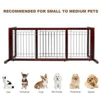 VINGLI 71W x 11D x 21H Adjustable Free Standing Dog Gate