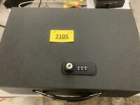 Fire Resistant Document Lock Box Safe Dual Key & Combo, Black
