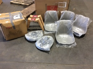 Set of 4 Retro Molded Plastic Chairs