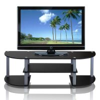 Furinno Turn-S-Tube Modern/Contemporary Black/Grey 47.25-in W TV stand ( Accommodates TVs up to 40-in )