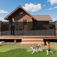 275" Retractable Baby Gates Dog Gate Extra Wide, 52" Tall Child Pet Safety Gate