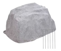 Sunnydaze Polyresin Low-Profile Landscape Rock with Stakes - Gray