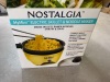 Nostalgia 25 sq. in. Yellow Personal Electric Skillet with Glass Lid - 2