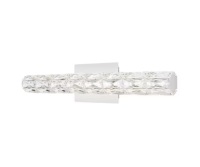 Home Decorators Collection Keighley 18 in. Integrated LED Chrome Bathroom Vanity Light Fixture with Crystal Shade
