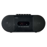 onn. Portable Bluetooth CD/Cassette Boombox with AM/FM Radio, Black