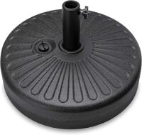 Fillable Umbrella Base Stand Round Sunburst Plastic Patio Umbrella Base Stand, Pole Holder for Outdoor, Lawn w/ 55lbs Weight Capacity, Adjustment Knob