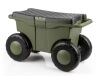 Pure Garden 1.89 cu. ft. Green Plastic Rolling Garden Cart with Seat