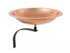 ACHLA DESIGNS Hammered Copper Birdbath w/Wall Mount Bracket, 12.5 in. Tall, Polished Copper Plated