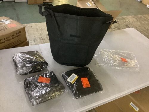 5-Gallon Thick Nonwoven Fabric Grow Bags with Handles, 4 ct