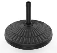80 lbs. HDPE Round Patio Umbrella Base Free Standing Heavy Duty Base Water and Sand in Black
