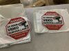 Lot of (2) ANLEY 12 in. x 12 in. 24-Hour Video Surveillance Aluminum Warning Sign - Trespassers Will Be Prosecuted