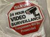 Lot of (2) ANLEY 12 in. x 12 in. 24-Hour Video Surveillance Aluminum Warning Sign - Trespassers Will Be Prosecuted - 2