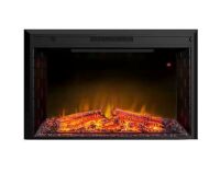 Boyel Living 43 in. Classic Brick Background LED Touch Recessed Wall Electric Fireplace 400sq Ft in Black