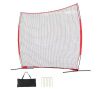VEVOR Barricade Backstop Net, Portable Practice Equipment with Protection Screen, 12 ft. x 9 ft. Ball Sports Barrier Netting