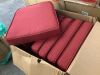 Lot of (6) Hampton Bay 20 in. W x 20 in. D CushionGuard Square Outdoor Patio Seat Pad Cushion in Chili