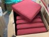 Lot of (6) Hampton Bay 20 in. W x 20 in. D CushionGuard Square Outdoor Patio Seat Pad Cushion in Chili - 2