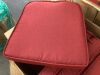 Lot of (6) Hampton Bay 20 in. W x 20 in. D CushionGuard Square Outdoor Patio Seat Pad Cushion in Chili - 3