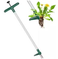 39 in. Weed Puller Stand Up Weeder Hand Tool with 3 Claws