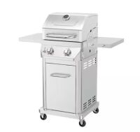 Nexgrill 2 Burner Stainless Steel Propane Gas Grill with Folding Side Shelves