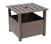 California Umbrella Steel Side Table Patio Umbrella Base in Bronze