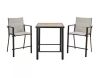 StyleWell Longview 3-Piece Metal Outdoor Counter Height Dining Set With Padded Sling