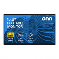 onn 15.6" (1920 x 1080) LCD Portable Office Monitor with Cable, Black