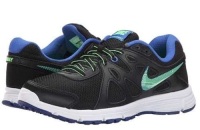 Nike Womens Revolution 2 Running Shoe 8.5 Black/Game Royal/White/Green Strike). NEW