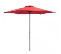 7.5 ft. Aluminum Market Patio Umbrella in Cherry Red