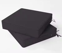 24 x 24 x 5 in. Square Waterproof Patio Cushions Fit for Dining Chairs, Grey, 2 Pack
