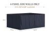 12 ft. x 14 ft. Universal Outdoor Privacy Curtains, Gazebo Replacement with Zipper Navy (4-Side Curtain Only)