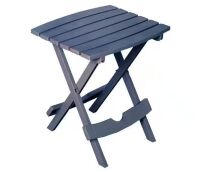 Adams Quik-Fold 20 in. Resin Bluestone Square Patio Side Table