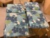 Jordan Manufacturing 38 in. L x 21 in. W x 2 in. T Rectangular Outdoor Dining Chair Cushion in Blue Tropical (2-Pack) - 2