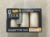 Hampton Bay 3 Pack 3 in. x 6 in. Bisque Color Resin Indoor/Outdoor Candle with Soft Glow Flicker and ON/OFF Remote Control. - 2