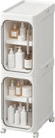 2 Tier Foldable Narrow Storage Cabinet