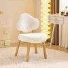 VINGLI Cute Cloud-Back Armless Vanity Chair - Loose Hardware