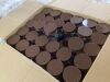 Small Plastic Jars with Brown Lids, 60ct