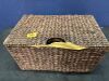 Set of 2 X-Large & Medium Woven Storage Baskets W/Lids, Hyacinth Nesting Organizer Bins - 4