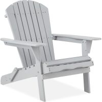 Folding Adirondack Chair Outdoor Wooden Accent Furniture Fire Pit Lounge Chairs for Yard, Garden, Patio w/ 350lb Weight Capacity