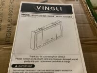 VINGLI LED Medicine Cabinet with 3 Doors