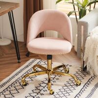 VINGLI Modern Velvet Small Office Chair